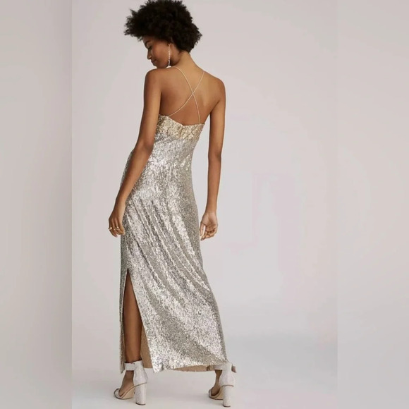 NWT Sachin & Babi x Anthropologie Colorblocked Sequined Midi Dress 18W Plus - Picture 4 of 13